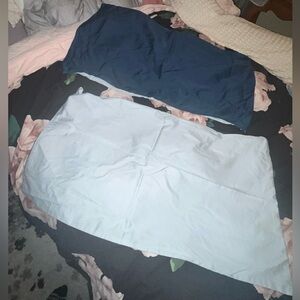 OAK ~Navy and Light Blue Pillow Shams~2~Cotton~king